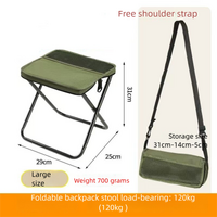 Green Portable Folding Backpack Stool with Carrying Case – Compact, Durable Outdoor Seat for Camping, Hiking, Fishing & Travel(large size)