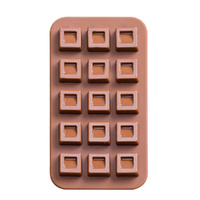 2-Piece Dubai Rectangle Chocolate Silicone Mold Set – Food-Grade, Easy Release, Heat-Resistant Baking Molds for Chocolate, Candy, and Cake(Chocolate b
