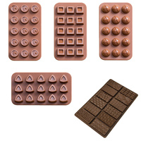 5-Piece Silicone Chocolate Mold Set – Food-Grade, Easy Release, Heat-Resistant Baking Molds for Chocolate, Candy, Ice and Desserts