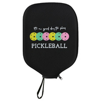 Black Neoprene Pickleball Paddle Cover Protective Case with Fun Graphic Design Durable Beach Tennis Racket Sleeve Bag for Table Tennis Paddles Shockpr