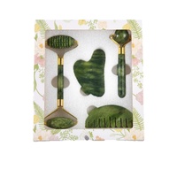 4-in-1 Natural Xiuyan Jade Facial Roller and Gua Sha Set for Face and Body Massage