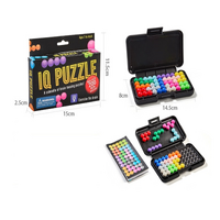 Black rectangle Magic Beads 3D Puzzle - portable, educational logic game suitable for children and adults, featuring numerous levels and made of ABS m