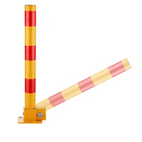 oz goodlife Fold Down Vehicle Security Parking Bollard Red