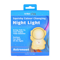 Squishy Astronaut Night Light - Soft LED Lamp