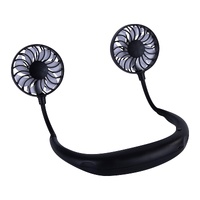 USB Rechargeable Neck Fan 3 Speed Portable Travel Cooling