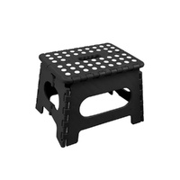 Portable Foldable Plastic Stool Chair Black Outdoor Kitchen