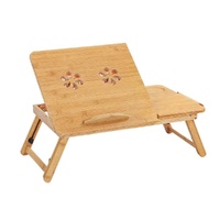 Foldable Adjustable Bamboo Laptop Table Bed Tray