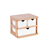 Bamboo Fibre Storage Drawer Set Organiser