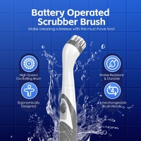 Battery Operated Scrubber Brush 4 Interchangeable Heads