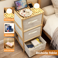3 Drawer Bamboo Storage Chest - Wardrobe Organiser