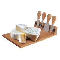 Bamboo Cheese Board and Knife Set - Serving Platter