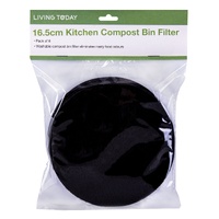 Living Today Kitchen Compost Bin Filter 16.5cm - 6pc
