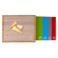 Bamboo Chopping Board with 5 Inserts - Cutting Board