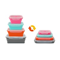 Cook Easy 4 Piece Collapsible Silicone Storage Container