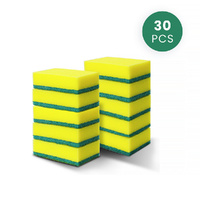 Heavy-Duty Sponge Scourers Multi-Purpose Kitchen Cleaning Pads 30pc