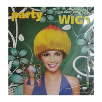 Yellow and Red Party Wig Fancy Dress Costume