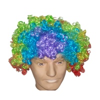 Clown Rainbow Wig Fancy Dress Party Costume
