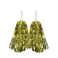 4 Sets/8pcs Metallic Team Girls' Cheerleading Dance Party Dress Pom Poms Pompoms - Green