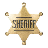 Metal Sheriff Badge 3D Wall Art - Bronze