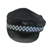 Police Vinyl Hat Adult Costume Accessory
