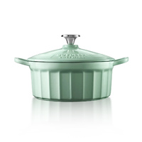 Buydeem CP521 Enamelled Cast Iron Dutch Oven Green