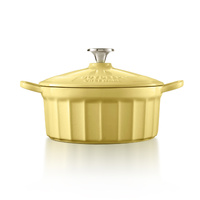 Buydeem CP521 Enamelled Cast Iron Dutch Oven Yellow