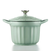 Buydeem CP541 1.8L Enamelled Cast Iron Dutch Oven Green