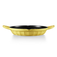 Buydeem CP553 Enameled Cast Iron Grill Pan Yellow