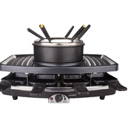 GALLIDEI Fondue & Raclette Grill - 2 in 1