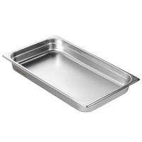 VEVOR 6 Pack Full Size Hotel Steam Pan 0.8mm Stainless Steel 2.5''
