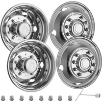 VEVOR 19.5 Inch 10 Lug Polished Stainless Steel Wheel Simulators Ford F450/F550