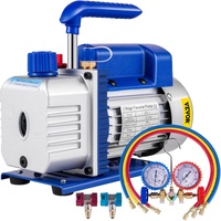 VEVOR 1/4 HP Refrigerant Vacuum Pump 84 L/M with Gauges & Hoses