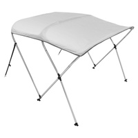 VEVOR 3 Bow Bimini Top Boat Cover 6'L 67-72"W Light Grey