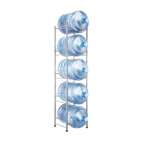 VEVOR 5 Tiers Water Jug Holder 5 Gallon Bottle Rack Silver