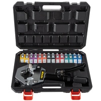 VEVOR Hydraulic Hose Crimper Manual AC Tool 7 Die Set Barbed Beaded Fittings