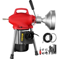 VEVOR 0.75-4 Inch Drain Cleaning Machine 400RPM 66ft Galvanised Cable
