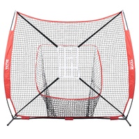 VEVOR 7x7 Baseball Softball Practice Net Portable Training Equipment