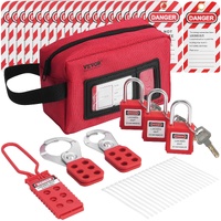 VEVOR 26 PCS Electrical Lockout Tagout Kit with Padlocks & Carrying Bag