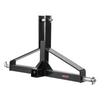 3 Point Trailer Hitch with 2 in Receiver, 3pt Quick Hitch Attachment for Category 1 Tractor, 3000lbs Capacity, Tow Drawbar Adapter, Compatible with Ku