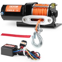 VEVOR 1588kg 12V DC ATV Electric Winch with Synthetic Rope & Remote