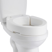 Raised Toilet Seat, 136.1 kg Load Capacity, 88.9 mm Lift Height, Commode Elevated Toilet Seat Riser with Enlarged Opening for Seniors, Elderly, Handic