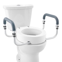 VEVOR Raised Toilet Seat 136kg Capacity with Handrails