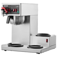 VEVOR 12 Cup Commercial Drip Coffee Maker 3 Carafes