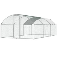 VEVOR 9.8x19.3x6.5ft Walk-in Metal Chicken Coop