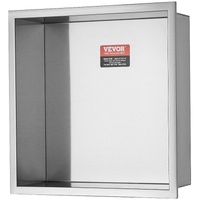 VEVOR 33cm Stainless Steel Shower Niche Double Shelf Waterproof