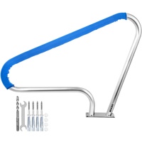 VEVOR 48x36in Pool Handrail 304 Stainless Steel 250lbs Blue Grip