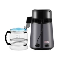 Water Distiller, 4L 1.05 Gallon Pure Water Purifier Filter For Home Countertop, 750W Distilled Water Maker, Stainless Steel Interior Distiller Water M