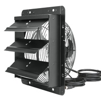 Shutter Exhaust Fan, 254mm / 10inch with Temperature Humidity Controller, EC-motor, 843 CFM, Variable Speed Adjustable Wall Mount Attic Fan, Ventilati