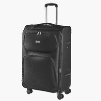 Softside Expandable Luggage with Spinner Wheels, 71 cm Softside Checked Large Luggage, Lightweight Checked Suitcase with Expandable Zippered Pocket an