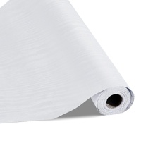 Peel and Stick Wallpaper, 45cm x 10m Contact Paper White Wood Grain Waterpoof Self Adhesive, Easy to Clean & Peel Wall Decorative Vinyl Roll for Bedro